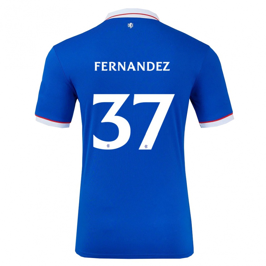 נשים כדורגל עמנואל פרננדס #37 כחול לבן ג'רזי ביתית 2025/26