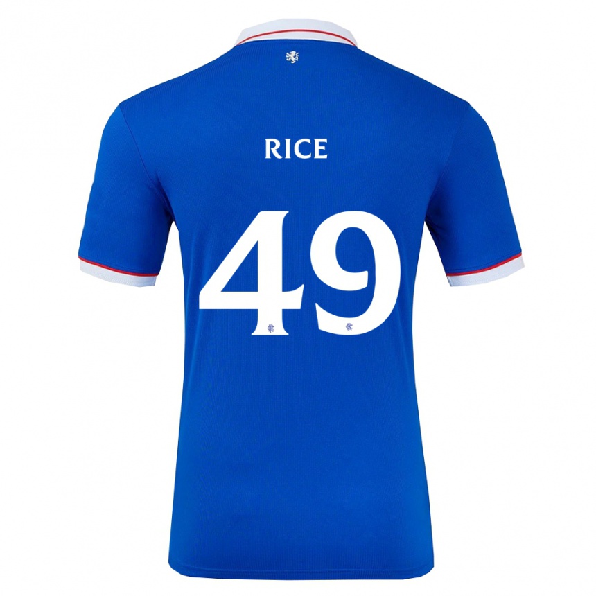 נשים כדורגל ביילי רייס #49 כחול לבן ג'רזי ביתית 2025/26