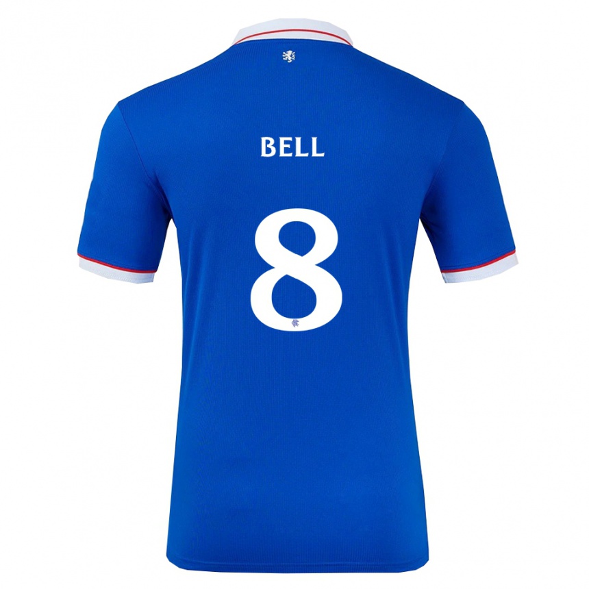 נשים כדורגל קאמי בל #8 כחול לבן ג'רזי ביתית 2025/26