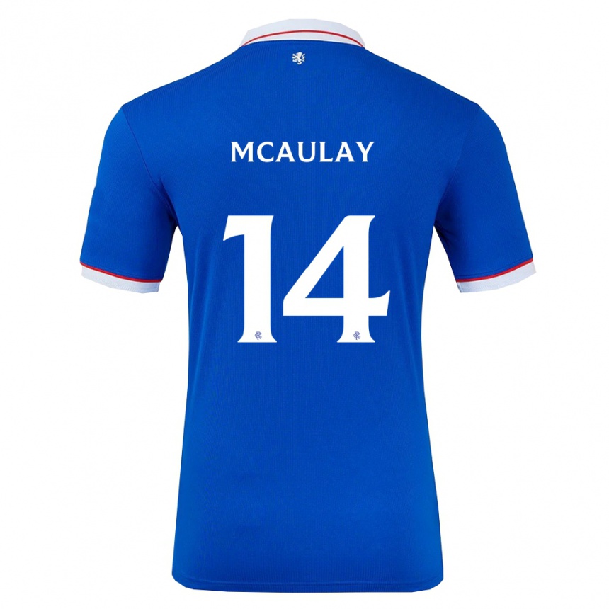 נשים כדורגל מיה מקולי #14 כחול לבן ג'רזי ביתית 2025/26