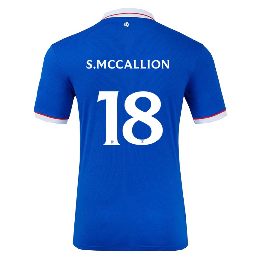 נשים כדורגל Stuart Mccallion #18 כחול לבן ג'רזי ביתית 2025/26