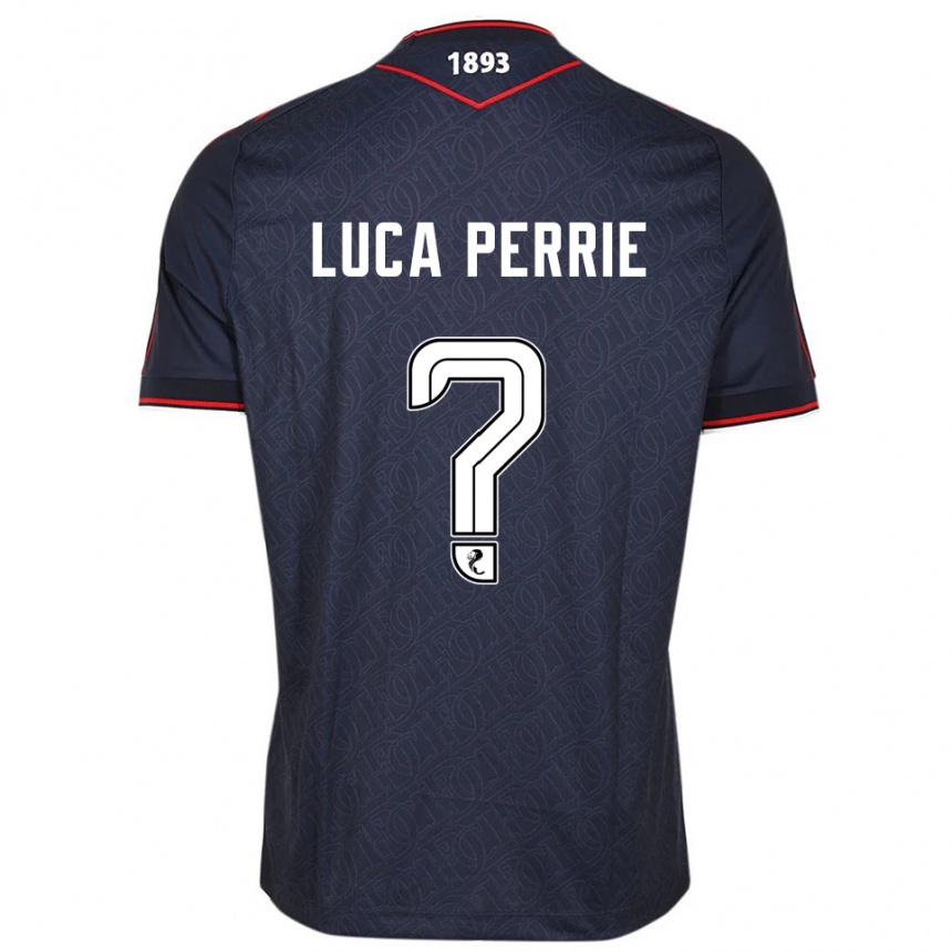 נשים כדורגל Luca Perrie #0 כחול נייבי לבן ג'רזי ביתית 2025/26