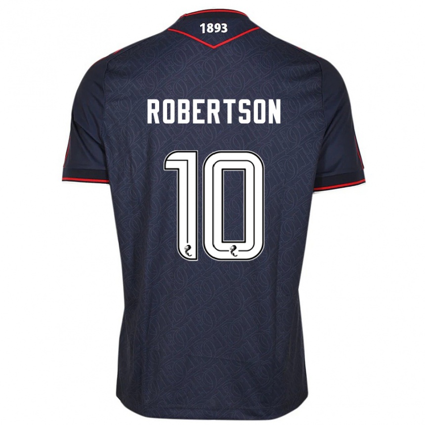נשים כדורגל פינלי רוברטסון #10 כחול נייבי לבן ג'רזי ביתית 2025/26