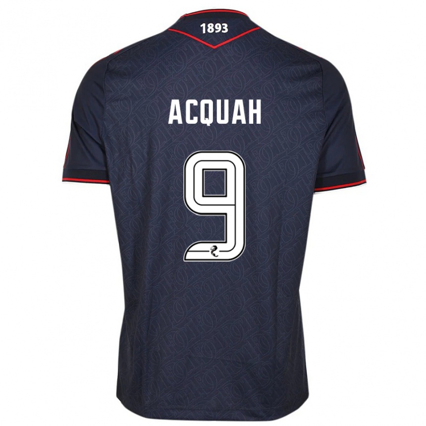 נשים כדורגל אמיל אקווה #9 כחול נייבי לבן ג'רזי ביתית 2025/26