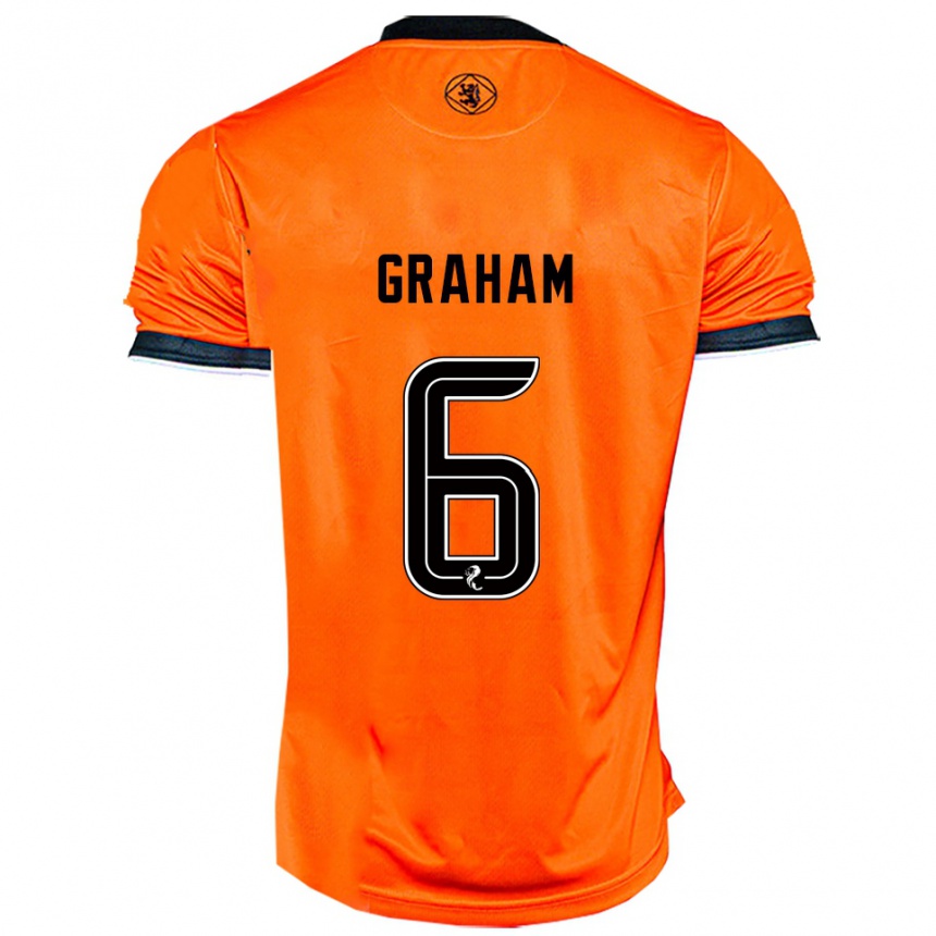 נשים כדורגל רוס גראהם #6 כתום שחור ג'רזי ביתית 2025/26