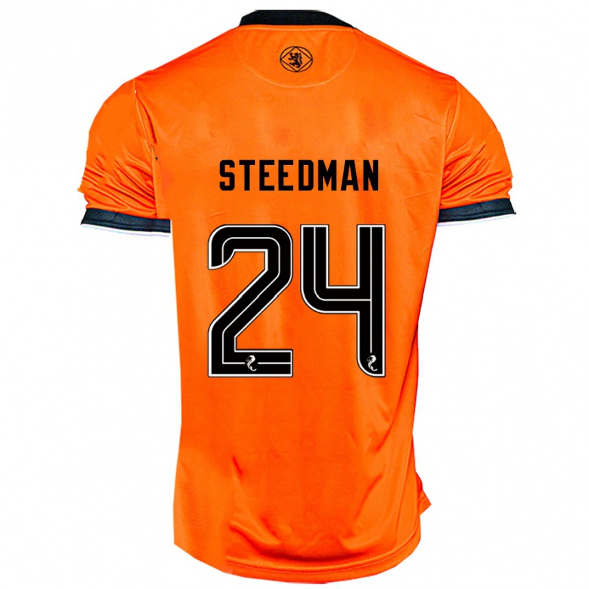 נשים כדורגל Laura Steedman #24 כתום שחור ג'רזי ביתית 2025/26