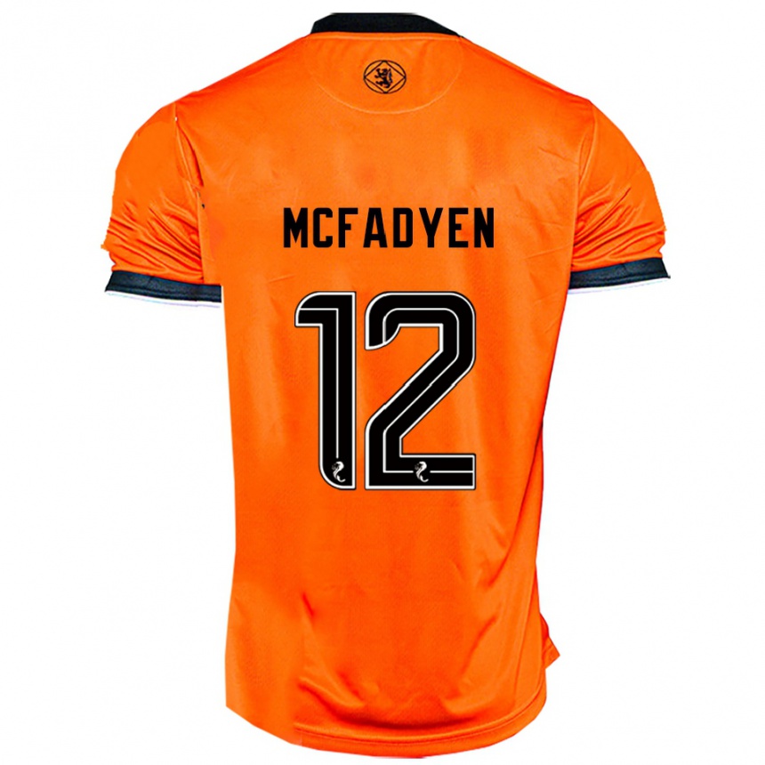 נשים כדורגל Stacey Mcfadyen #12 כתום שחור ג'רזי ביתית 2025/26