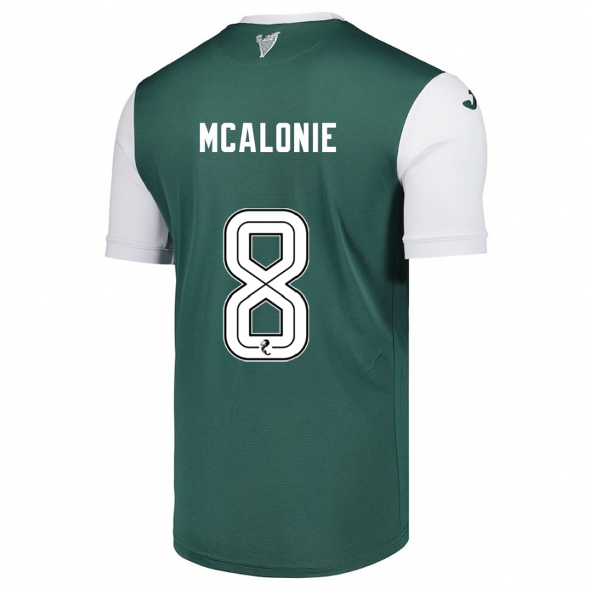 נשים כדורגל מיכאלה מקאלוני #8 ירוק לבן ג'רזי ביתית 2025/26