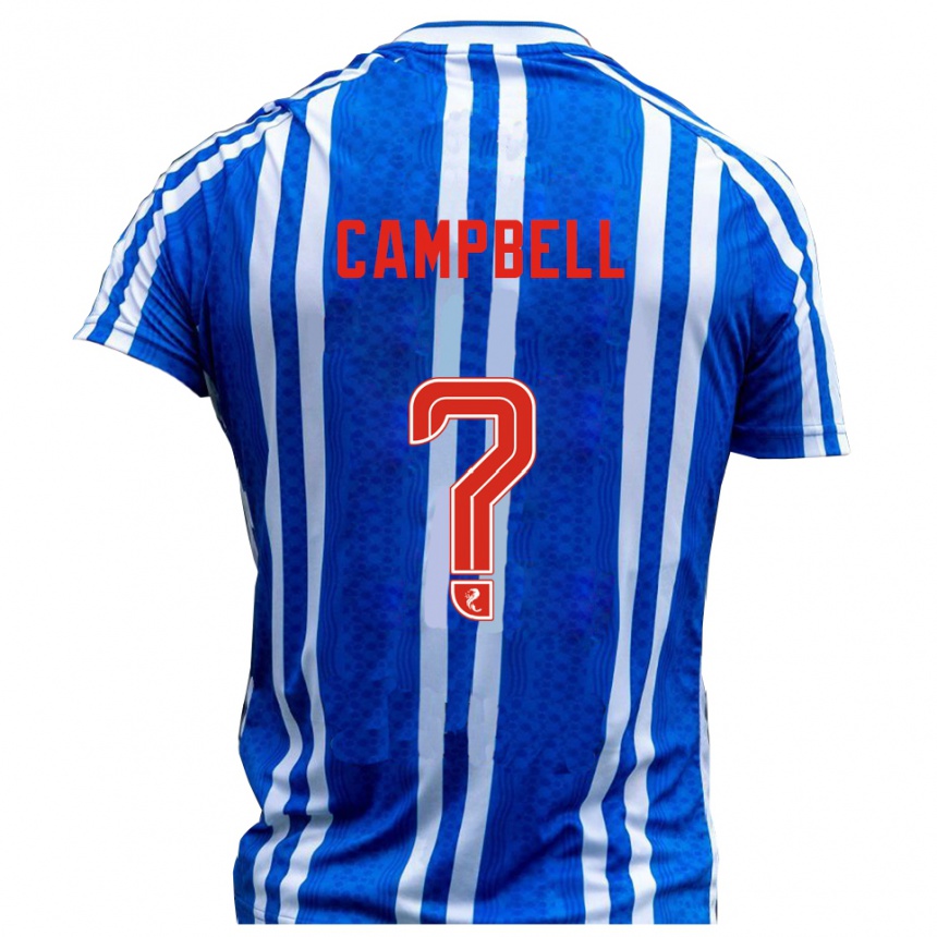 נשים כדורגל Jillian Campbell #0 כחול לבן ג'רזי ביתית 2025/26