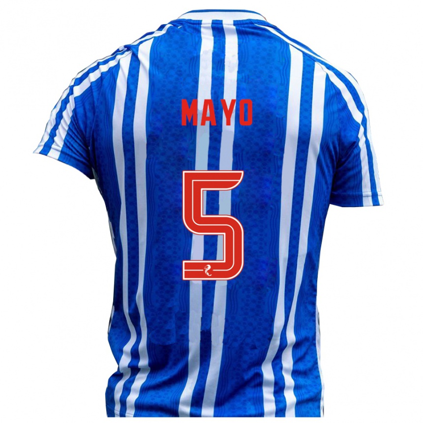 נשים כדורגל לואיס מאיו #5 כחול לבן ג'רזי ביתית 2025/26