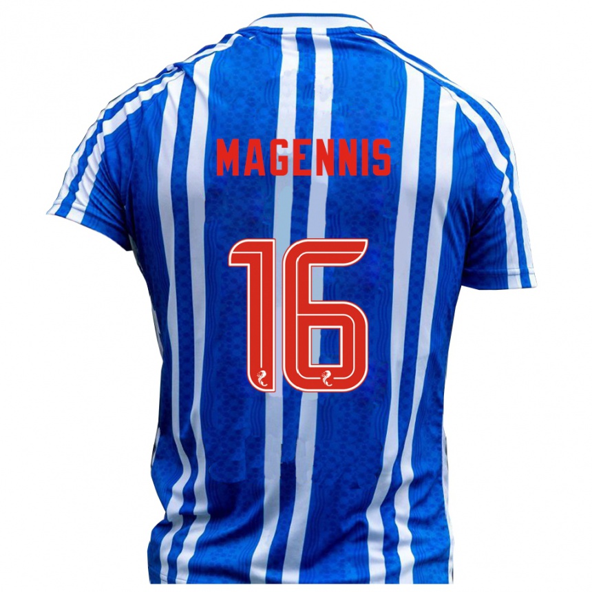 נשים כדורגל קייל מאגניס #16 כחול לבן ג'רזי ביתית 2025/26