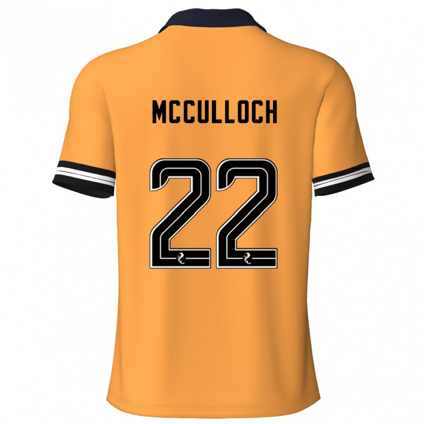 נשים כדורגל Seren Mcculloch #22 צהוב שחור ג'רזי ביתית 2025/26