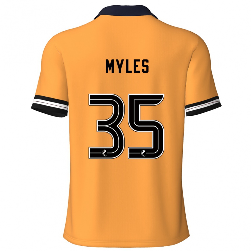 נשים כדורגל Evan Myles #35 צהוב שחור ג'רזי ביתית 2025/26