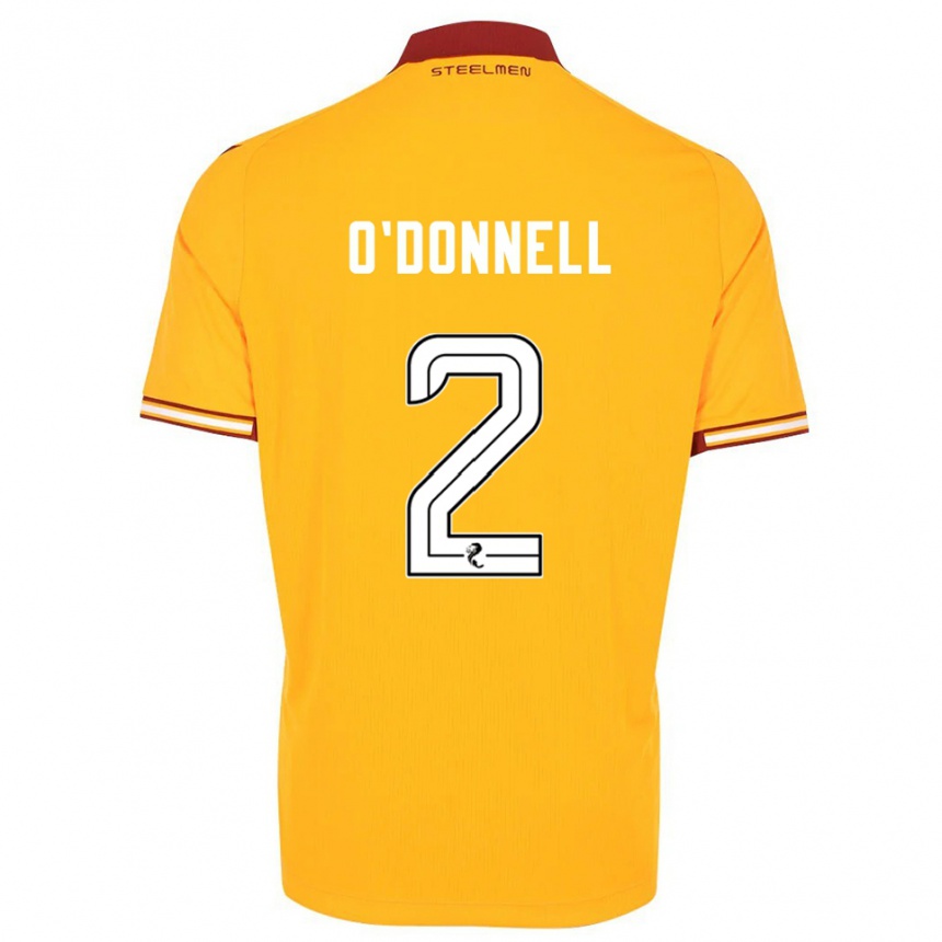 נשים כדורגל סטיבן אודונל #2 צהוב בורדו ג'רזי ביתית 2025/26