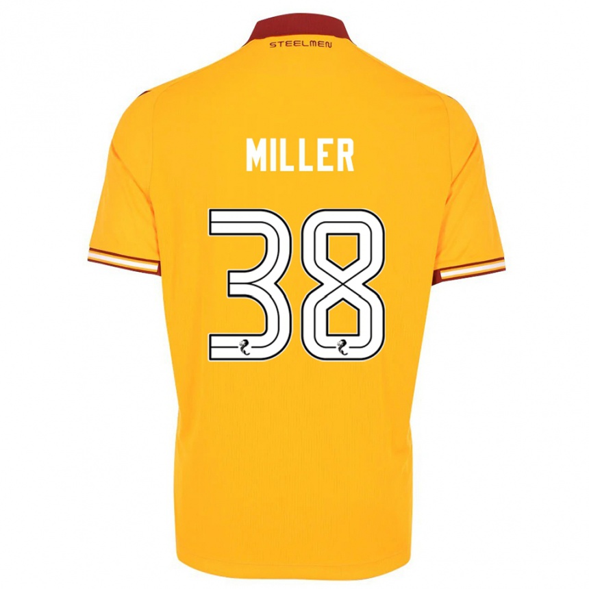 נשים כדורגל לנון מילר #38 צהוב בורדו ג'רזי ביתית 2025/26