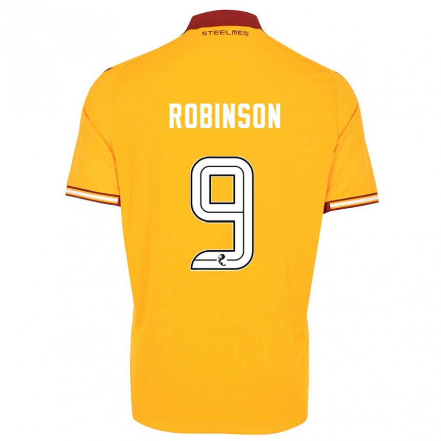 נשים כדורגל Zach Robinson #9 צהוב בורדו ג'רזי ביתית 2025/26