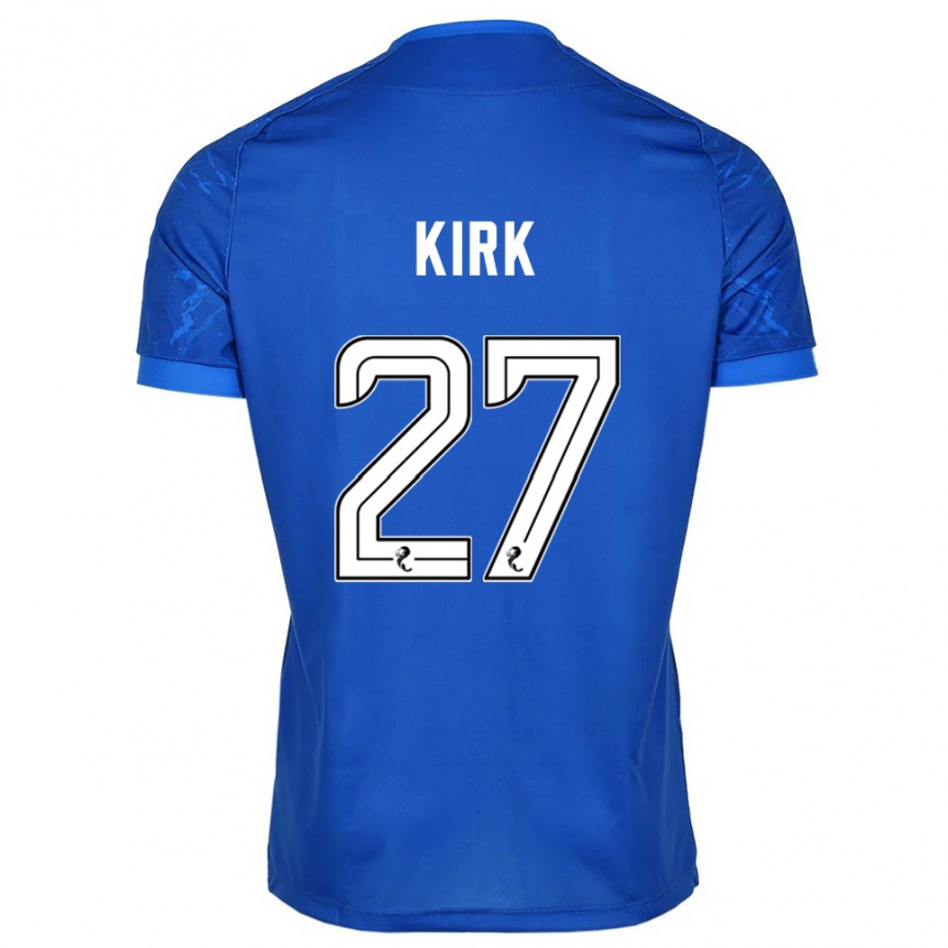 נשים כדורגל מקנזי קירק #27 כחול לבן ג'רזי ביתית 2025/26