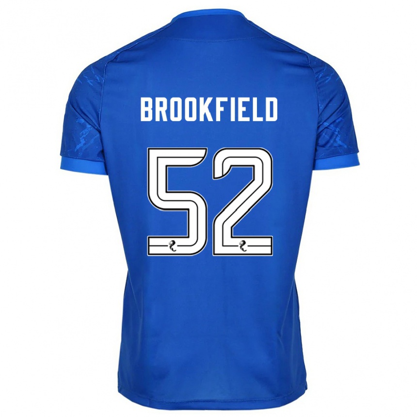נשים כדורגל Arran Brookfield #52 כחול לבן ג'רזי ביתית 2025/26