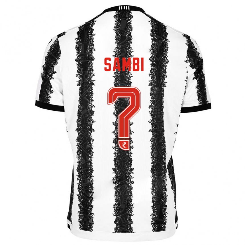 נשים כדורגל Jaspreet Sambi #0 לבן שחור ג'רזי ביתית 2025/26
