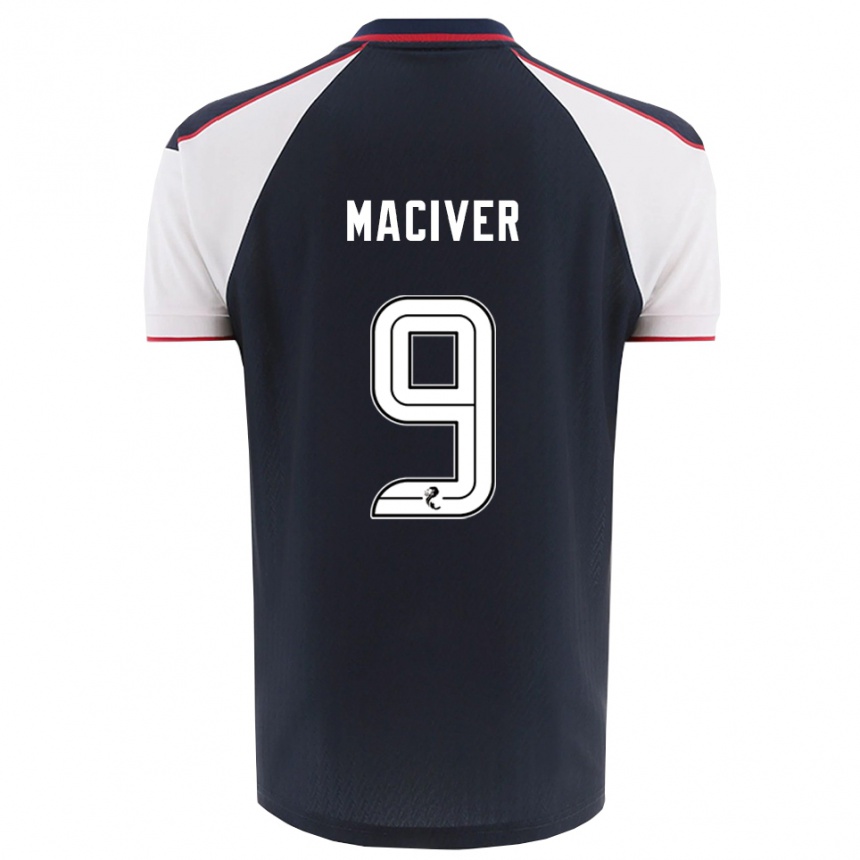 נשים כדורגל רוס מקייבר #9 כחול נייבי לבן ג'רזי ביתית 2025/26