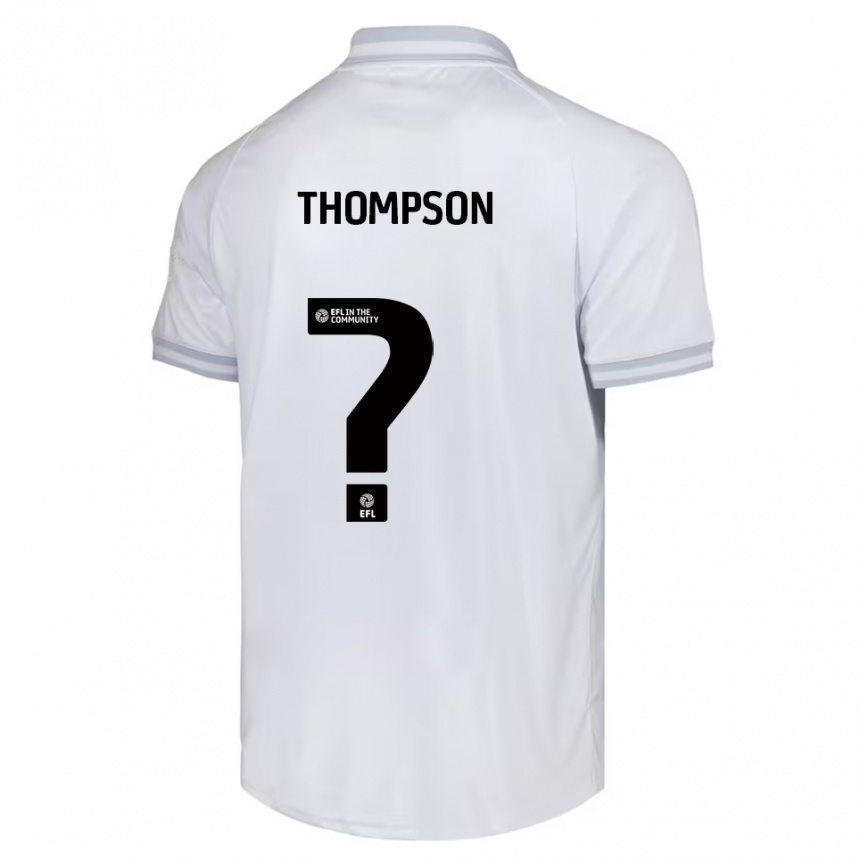 נשים כדורגל Will Thompson #0 לבן אפור שחור הרחק ג'רזי 2025/26