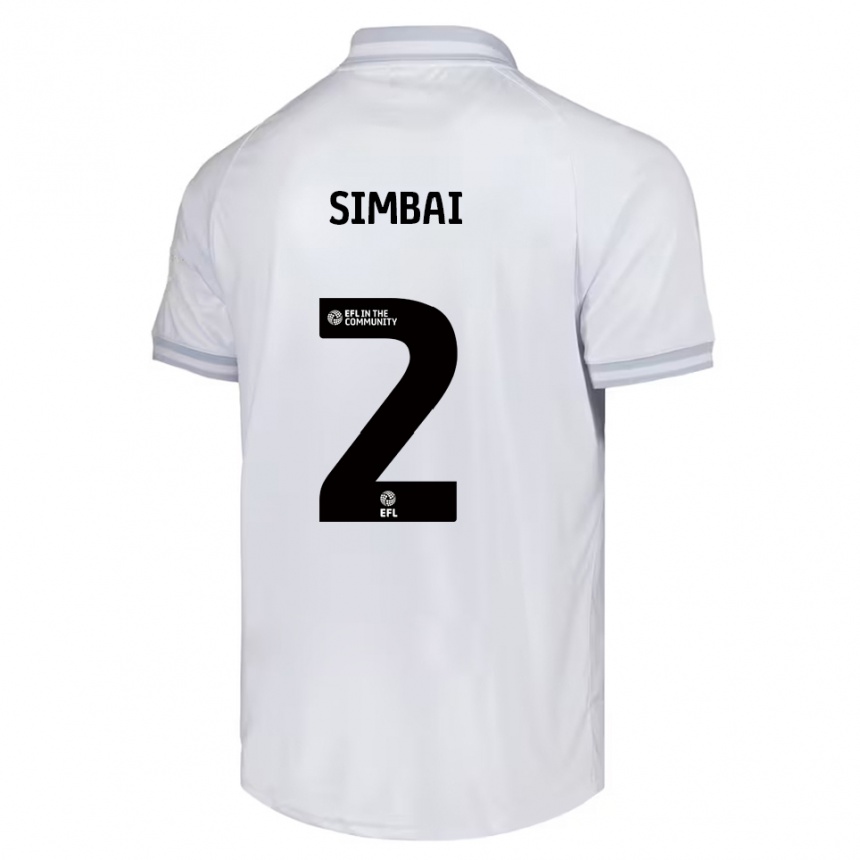 נשים כדורגל Kingston Simbai #2 לבן אפור שחור הרחק ג'רזי 2025/26