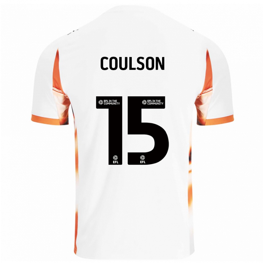 נשים כדורגל היידן קולסון #15 לבן כתום שחור הרחק ג'רזי 2025/26