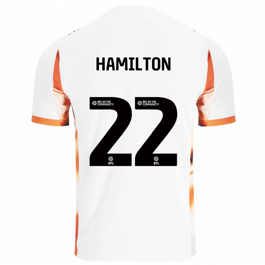 נשים כדורגל סי. ג'יי. המילטון #22 לבן כתום שחור הרחק ג'רזי 2025/26