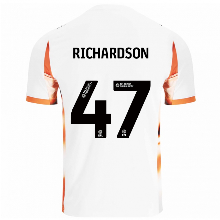 נשים כדורגל Jack Richardson #47 לבן כתום שחור הרחק ג'רזי 2025/26