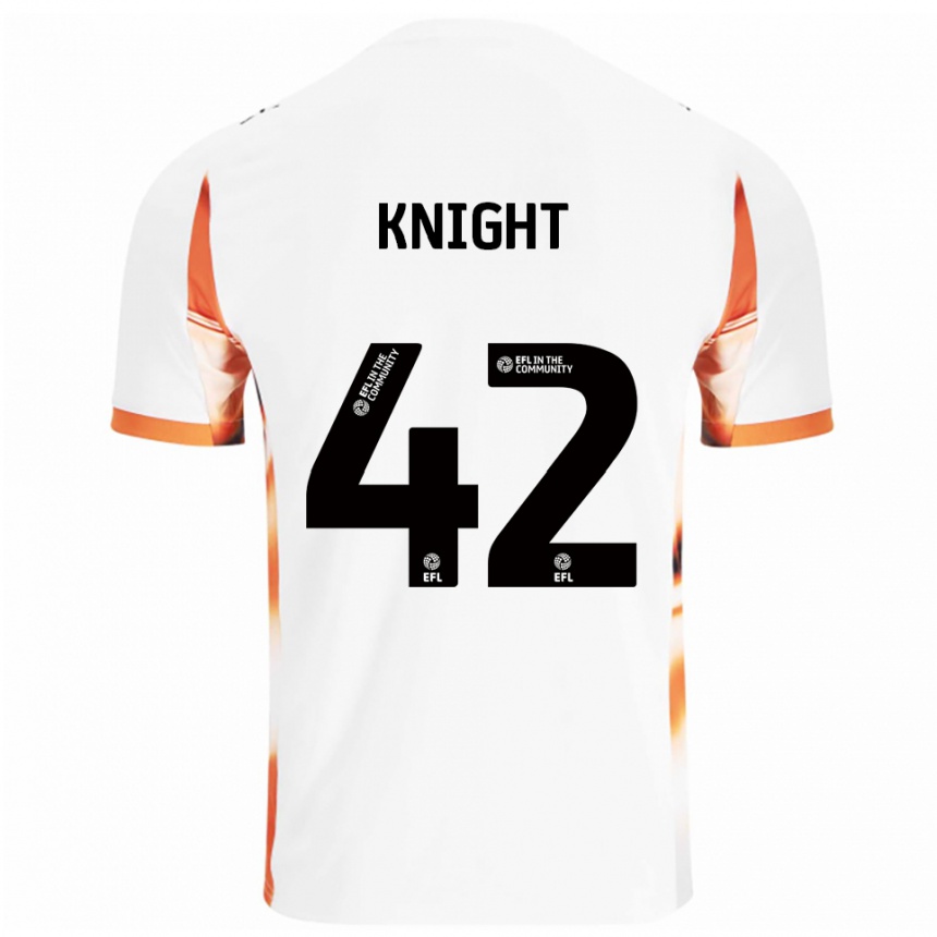 נשים כדורגל Spencer Knight #42 לבן כתום שחור הרחק ג'רזי 2025/26