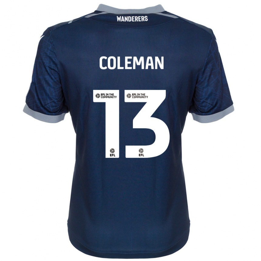 נשים כדורגל ג'ואל קולמן #13 כחול נייבי אפור הרחק ג'רזי 2025/26