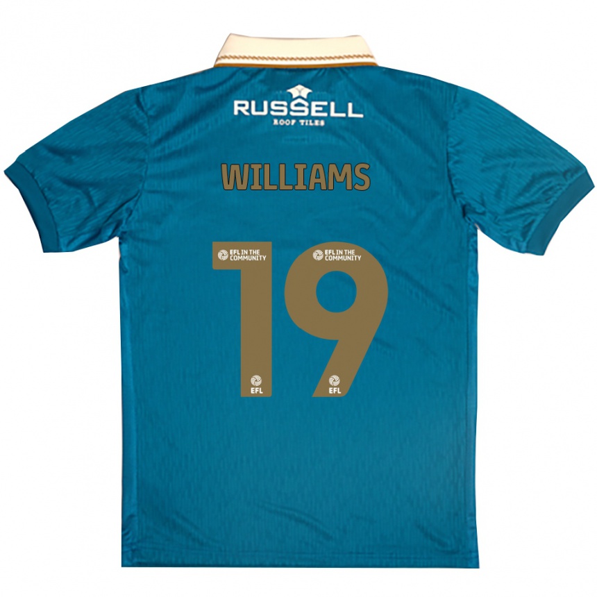 נשים כדורגל דילן וויליאמס #19 תכלת לבן הרחק ג'רזי 2025/26