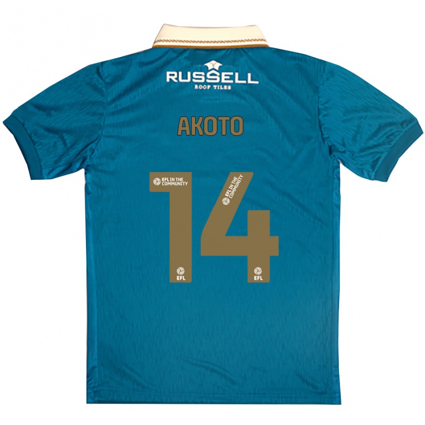 נשים כדורגל ניק אקוטו #14 תכלת לבן הרחק ג'רזי 2025/26