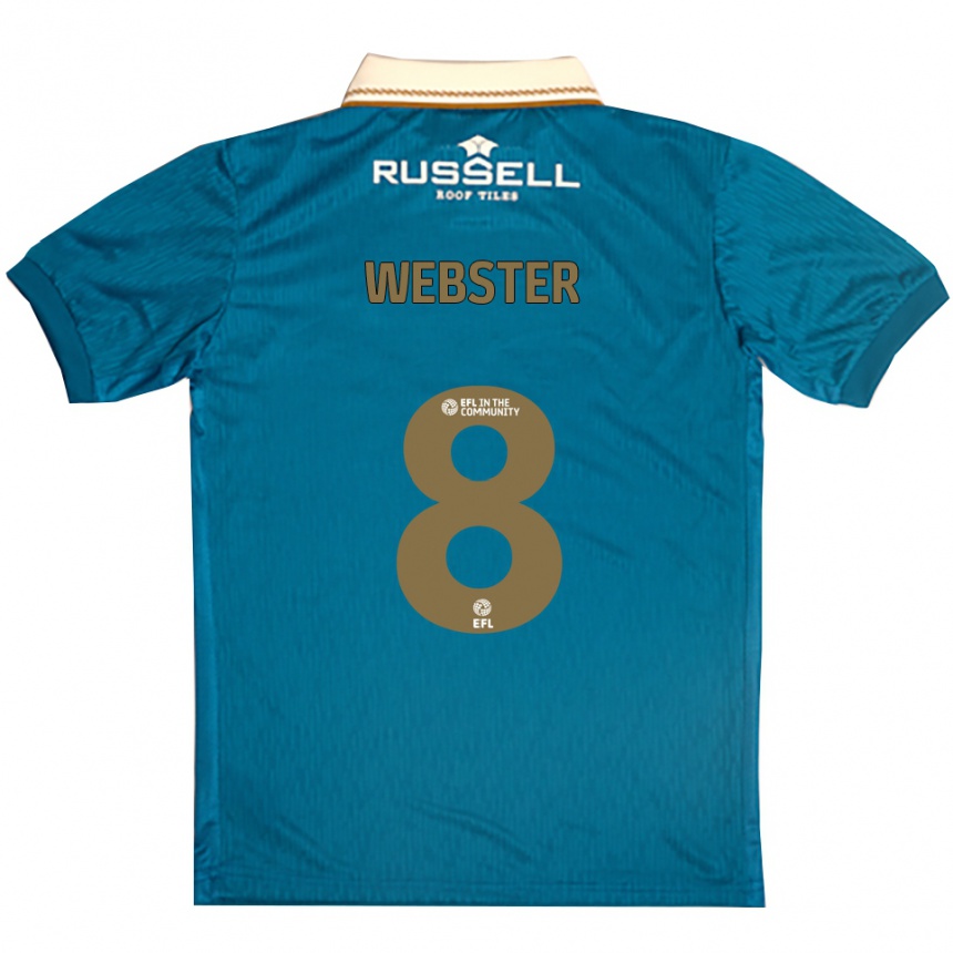 נשים כדורגל צ'ארלי ובסטר #8 תכלת לבן הרחק ג'רזי 2025/26