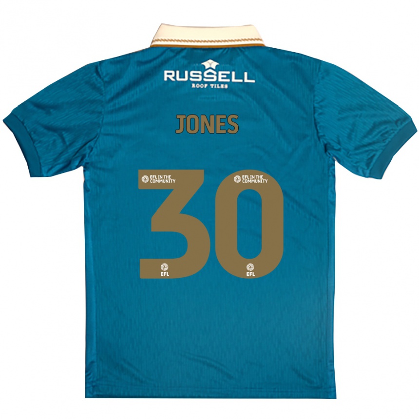 נשים כדורגל ג'יימס ג'ונס #30 תכלת לבן הרחק ג'רזי 2025/26 נשים כדורגל ג'יימס ג'ונס #30 תכלת לבן הרחק ג'רזי 2025/26