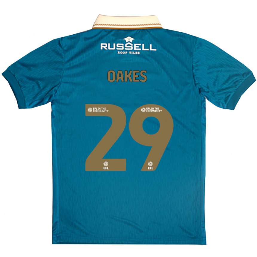 נשים כדורגל Toby Oakes #29 תכלת לבן הרחק ג'רזי 2025/26