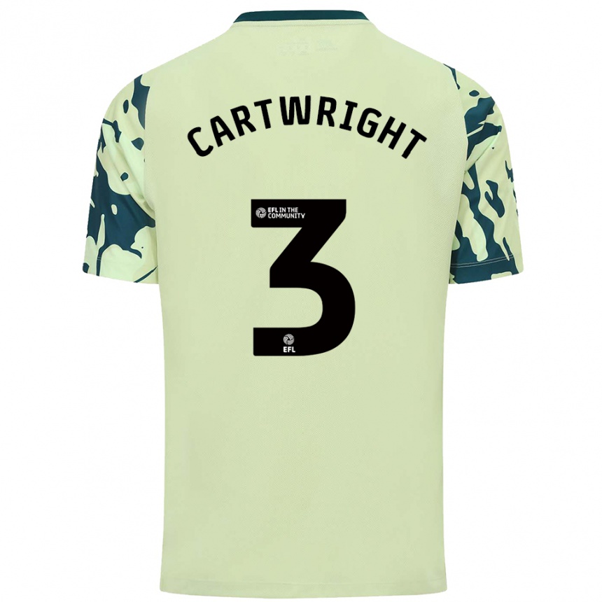 נשים כדורגל Logan Cartwright #3 ירוק כהה הרחק ג'רזי 2025/26