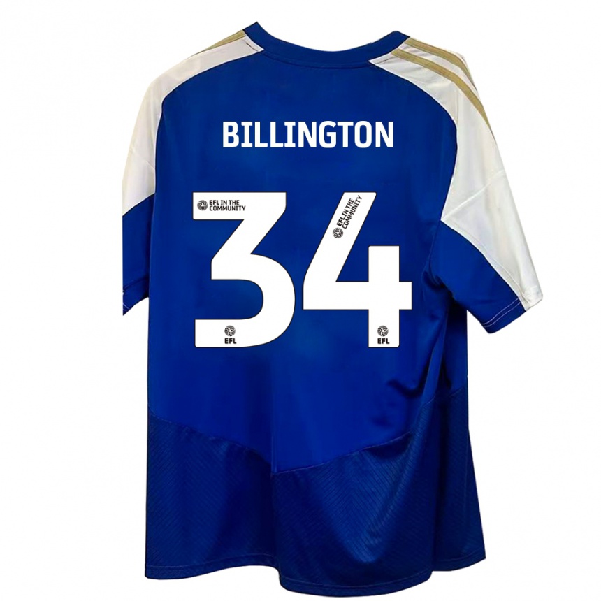 נשים כדורגל Gabe Billington #34 כחול לבן זהב הרחק ג'רזי 2025/26