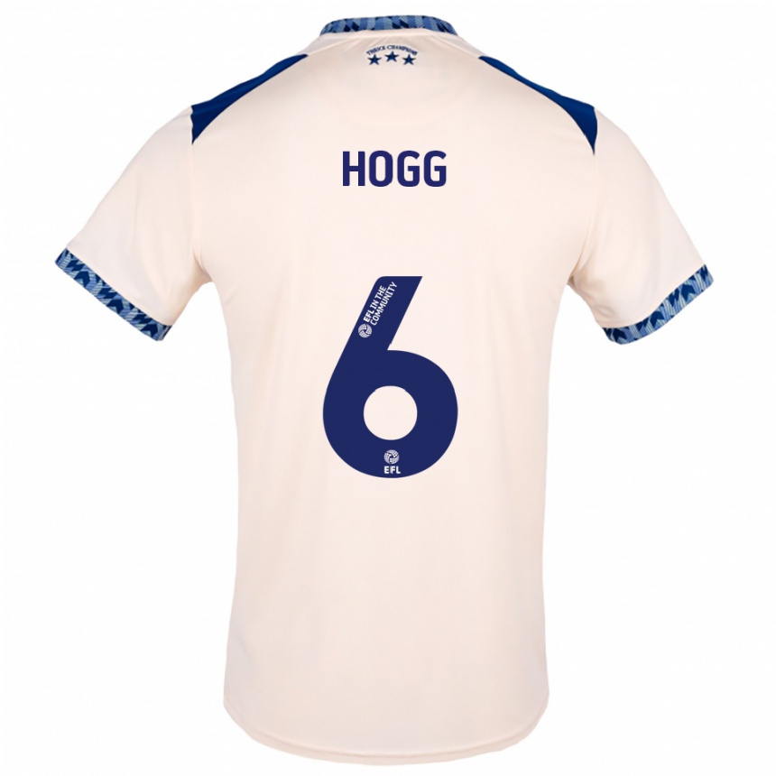 נשים כדורגל ג'ונתן הוג #6 לבן שמנת כחול נייבי הרחק ג'רזי 2025/26