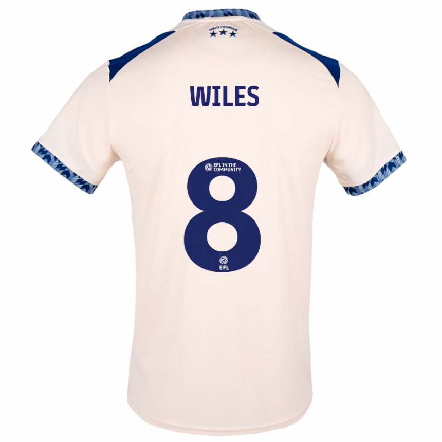 נשים כדורגל בן ויילס #8 לבן שמנת כחול נייבי הרחק ג'רזי 2025/26