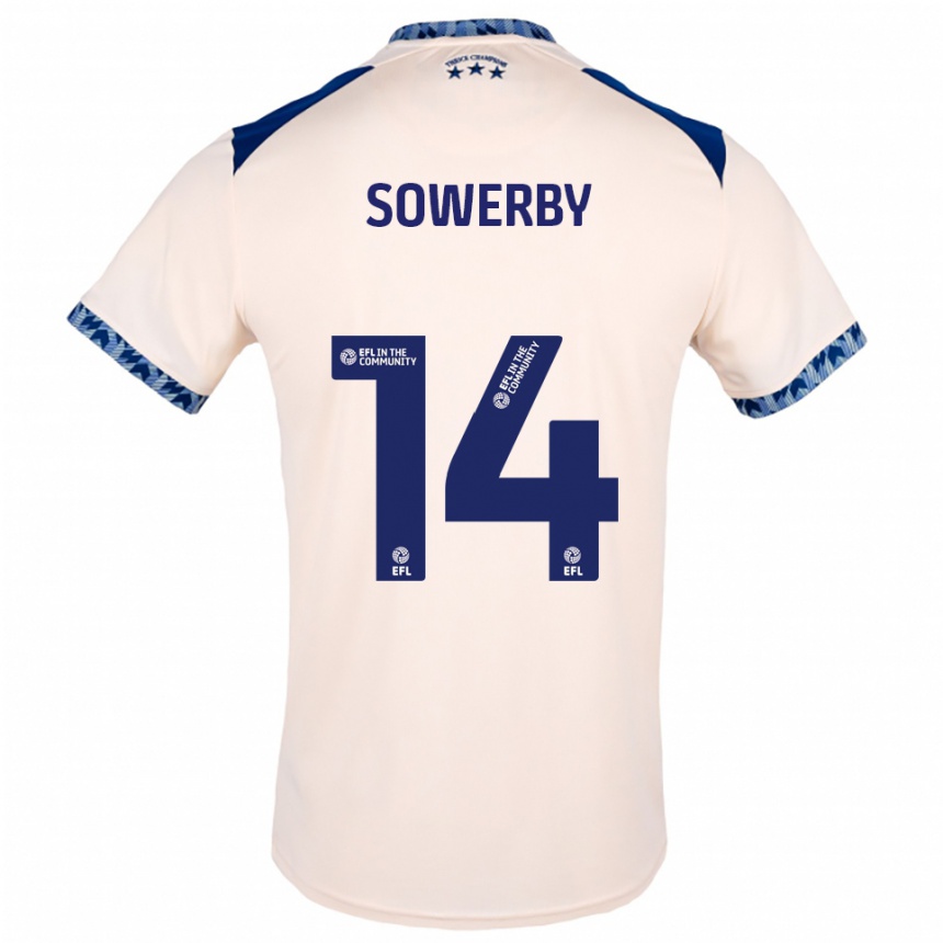 נשים כדורגל Lucy Sowerby #14 לבן שמנת כחול נייבי הרחק ג'רזי 2025/26