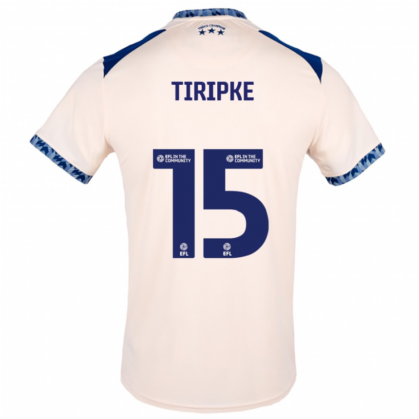 נשים כדורגל Ashley Tiripke #15 לבן שמנת כחול נייבי הרחק ג'רזי 2025/26