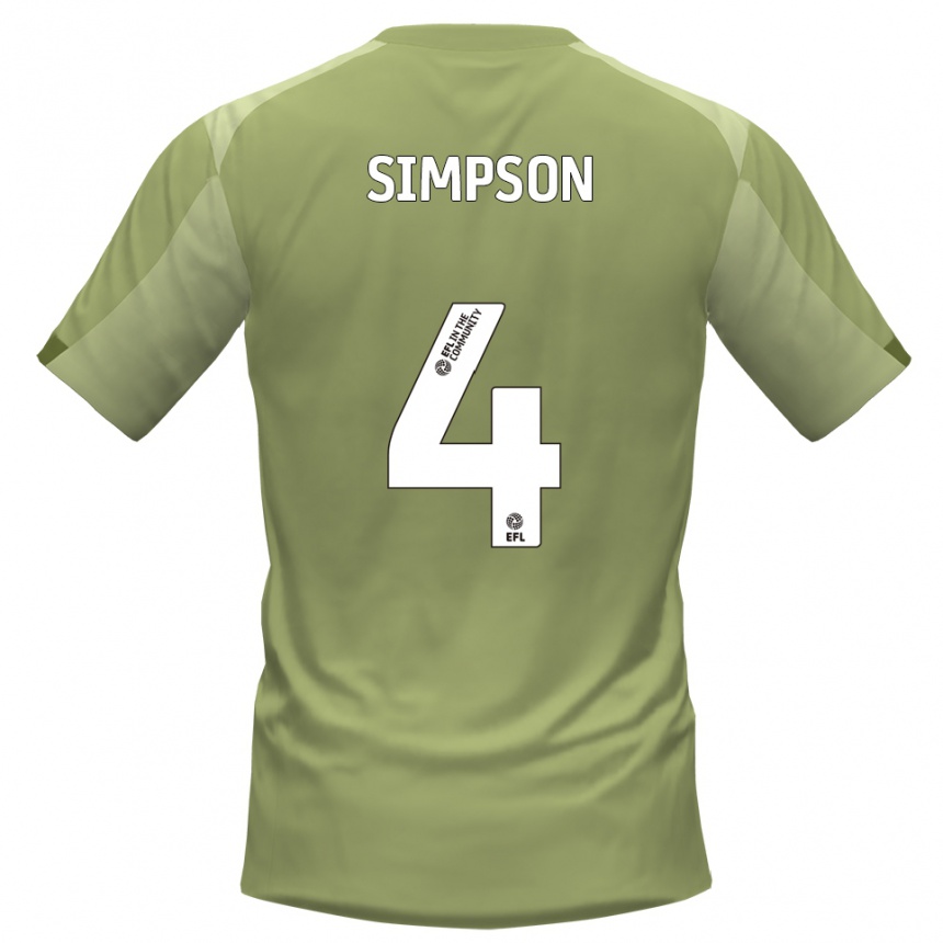 נשים כדורגל ג'ק סימפסון #4 מרווה שמפניה הרחק ג'רזי 2025/26