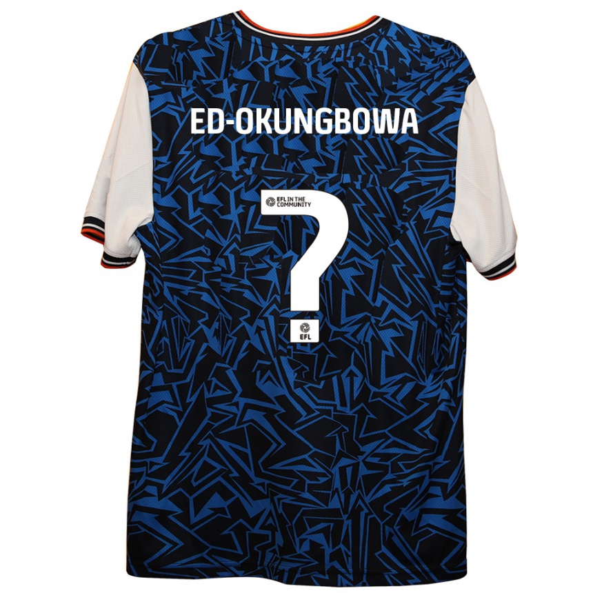 נשים כדורגל Excel Ed-Okungbowa #0 כחול שחור לבן הרחק ג'רזי 2025/26