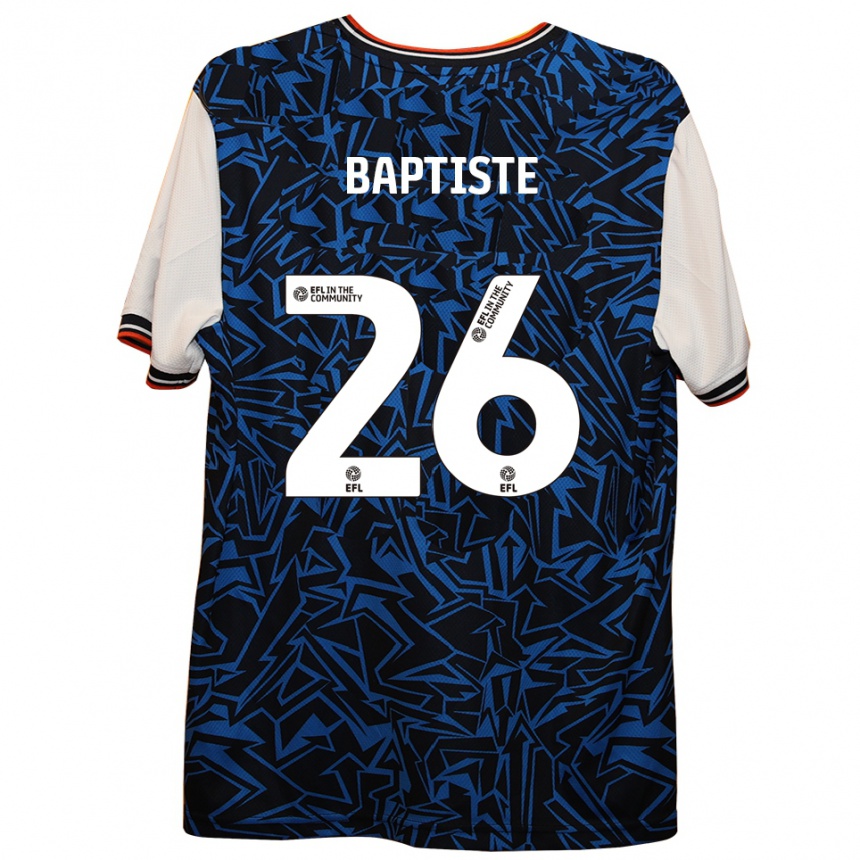 נשים כדורגל שנדון בפטיסט #26 כחול שחור לבן הרחק ג'רזי 2025/26