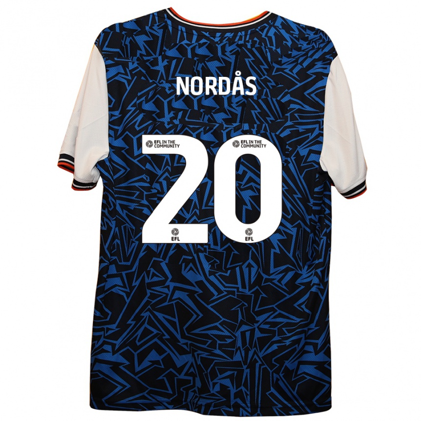 נשים כדורגל לאסה נורדאס #20 כחול שחור לבן הרחק ג'רזי 2025/26
