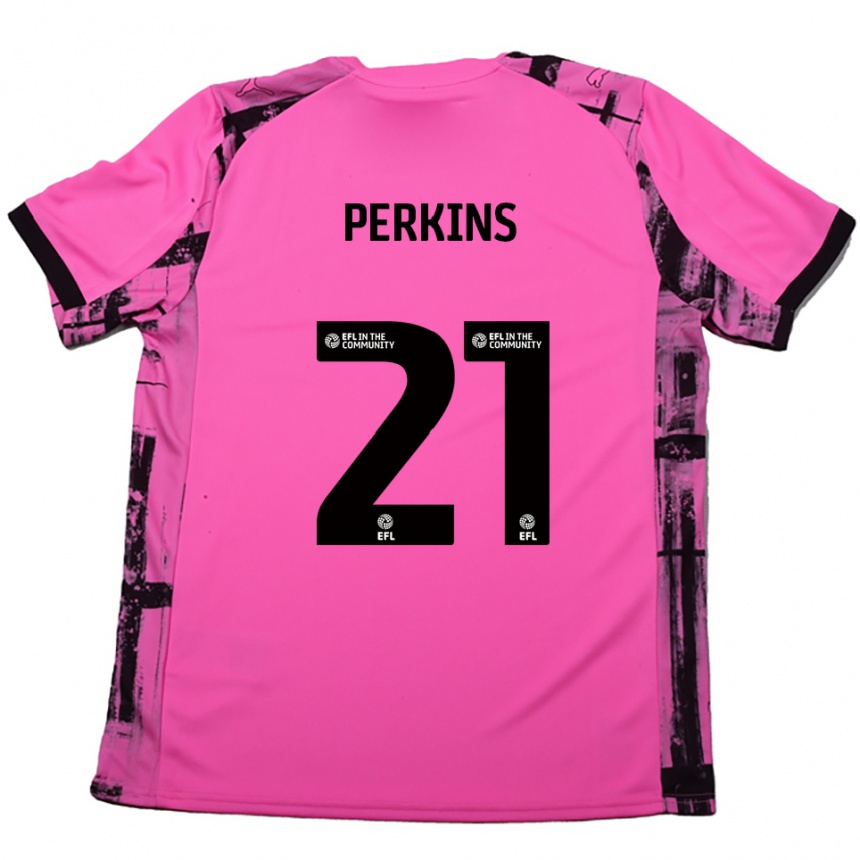 נשים כדורגל ג'ק פרקינס #21 אדום ורד שחור הרחק ג'רזי 2025/26