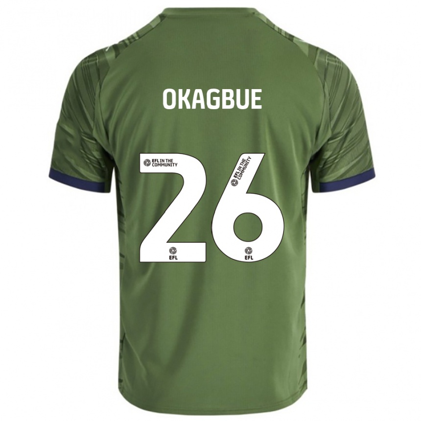 נשים כדורגל דייוויד אוקגבוי #26 ירוק לבן הרחק ג'רזי 2025/26