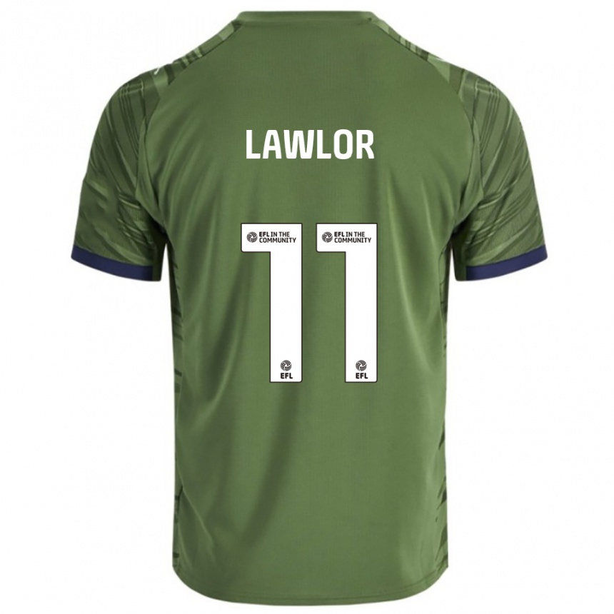 נשים כדורגל Megan Lawlor #11 ירוק לבן הרחק ג'רזי 2025/26