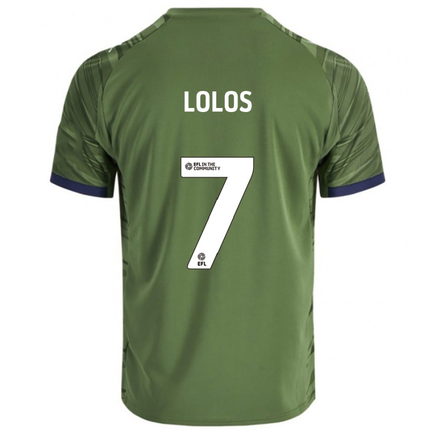 נשים כדורגל Klaidi Lolos #7 ירוק לבן הרחק ג'רזי 2025/26